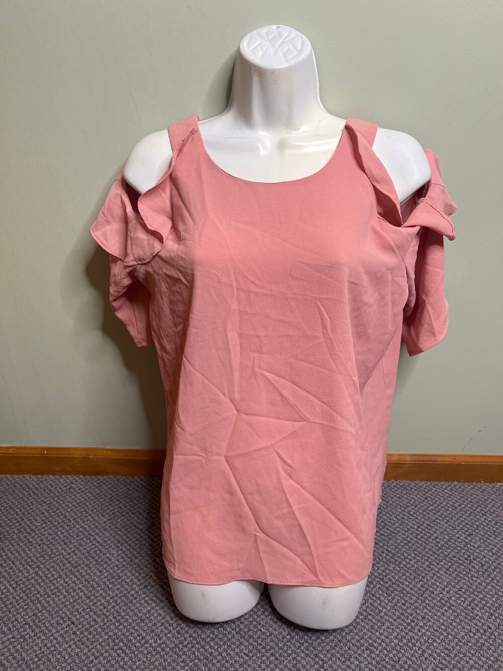 Umgee USA Pink Chiffon Blouse Medium